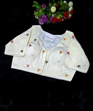 Designer Khadi Embroidery Blouse Manufacturer in Surat