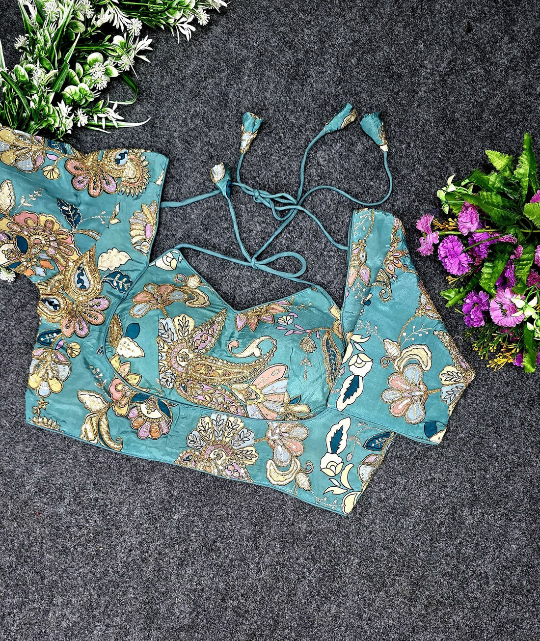Best Crepe Viscose Position Print Blouse Collection in Gujarat | BlouseLine BL 5563