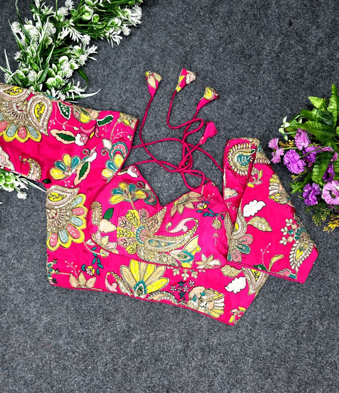 Best Crepe Viscose Position Print Blouse Collection in Gujarat | BlouseLine BL 5563