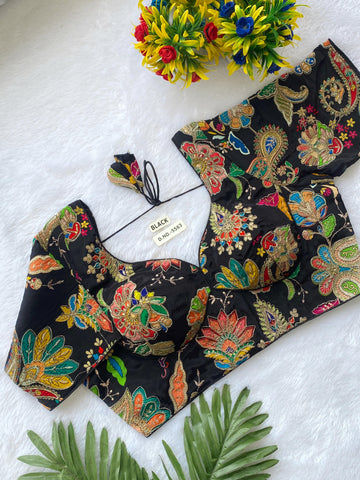 Fancy Crepe Viscose Position Print Blouse Supplier in Surat – BlouseLine BL 5563