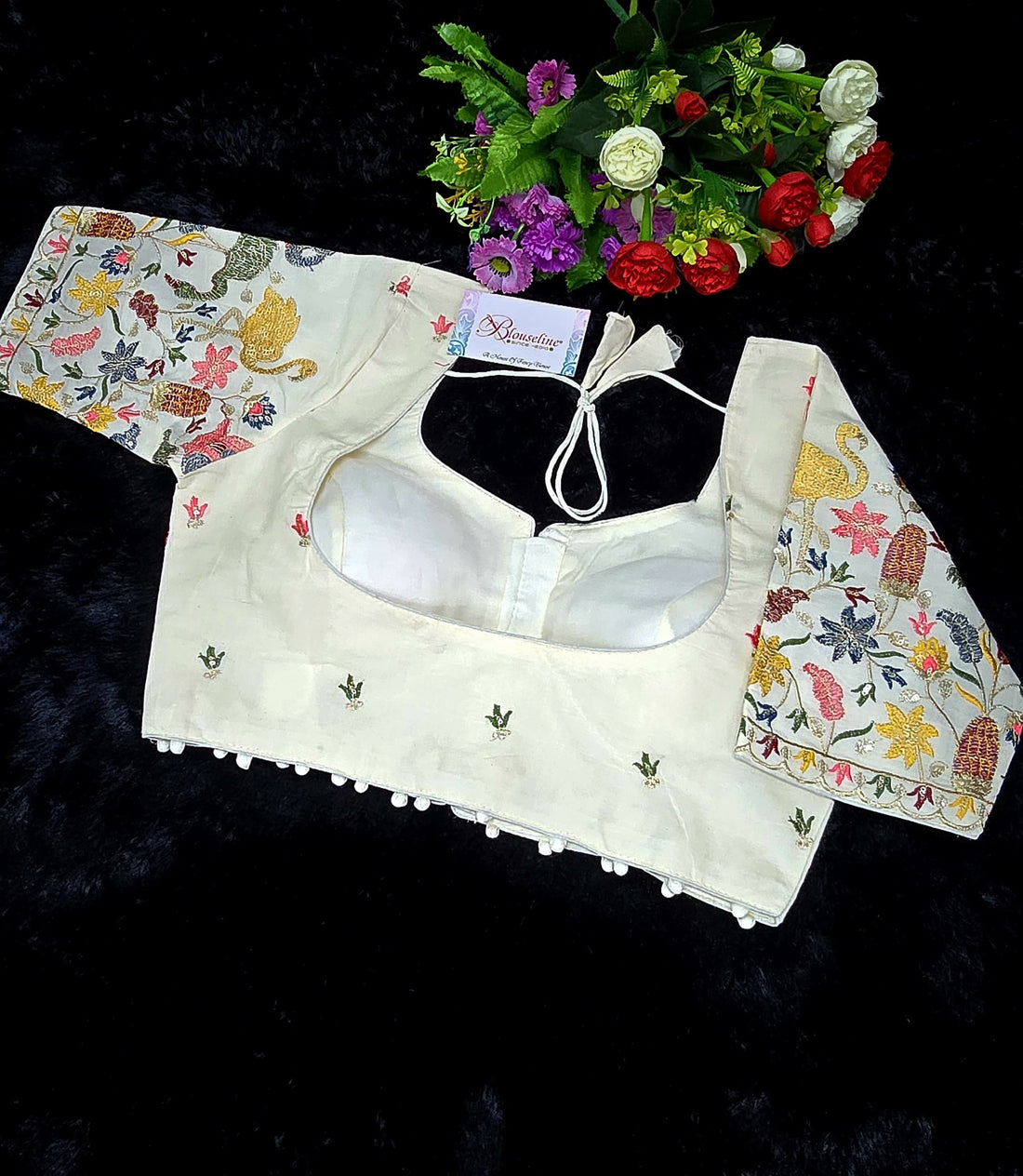 Fancy Embroidery Khadi Blouse Manufacturer in Surat