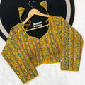Apple Cut Natural Crepe Viscose Blouse | Sequin & Thread Zari Embroidery Blouse - BL 6584
